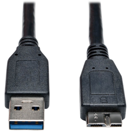 Tripp Lite by Eaton USB 3.0 SuperSpeed Device Cable (A to Micro-B M/M) Black, 3-ft. U326-003-BK