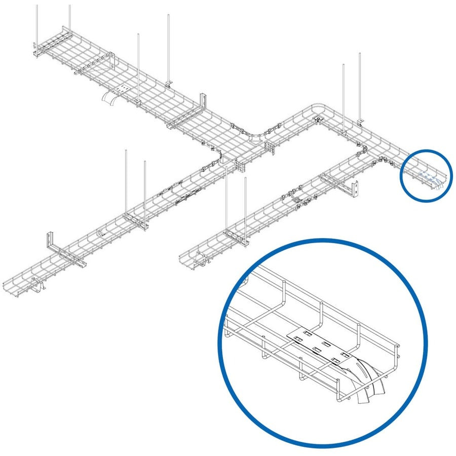 Tripp Lite by Eaton Cable Exit Clip/Dropout Waterfall for Wire Mesh Cable Trays, 45 mm Wide SRWBDROP