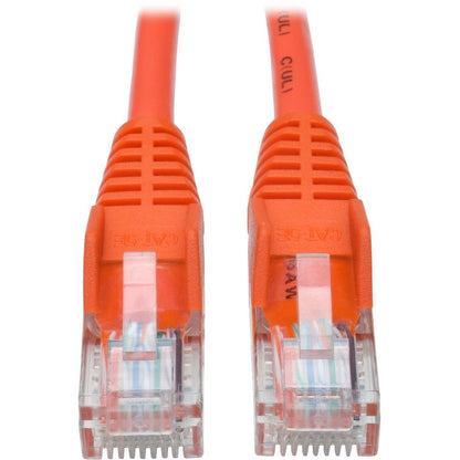 Tripp Lite by Eaton Cat5e 350 MHz Snagless Molded UTP Patch Cable (RJ45 M/M), Orange, 5 ft N001-005-OR