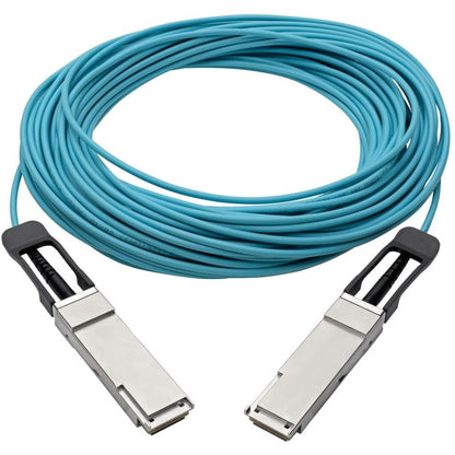 Tripp Lite by Eaton QSFP+ to QSFP+ Active Optical Cable - 40Gb, AOC, M/M, Aqua, 20 m (65.6 ft.) N28F-20M-AQ