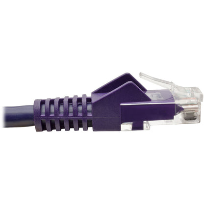 Tripp Lite by Eaton Cat6 Gigabit Snagless Molded UTP Patch Cable (RJ45 M/M), Purple, 1 ft N201-001-PU