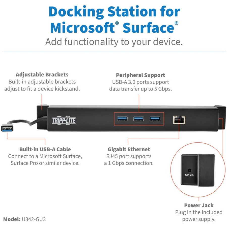 Tripp Lite by Eaton U342-GU3 USB 3.0 Docking Station U342-GU3