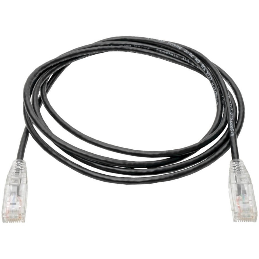 Tripp Lite by Eaton Cat6 UTP Patch Cable (RJ45) - M/M, Gigabit, Snagless, Molded, Slim, Black, 7 ft. N201-S07-BK