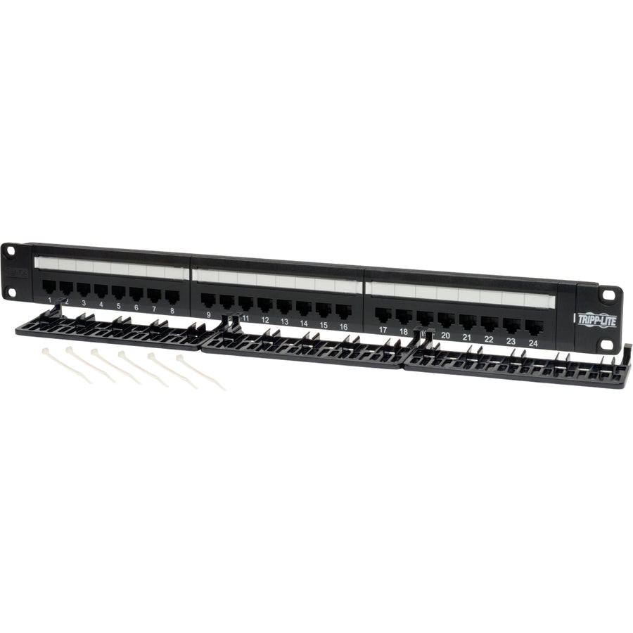 Tripp Lite 24-Port Cat5e Cat5 Rackmount Patch Panel 568B 110 Punch 1URM N052-024