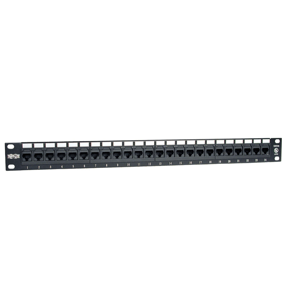 Tripp Lite 24-Port Cat5e Cat5 Rackmount Patch Panel 568B 110 Punch 1URM N052-024