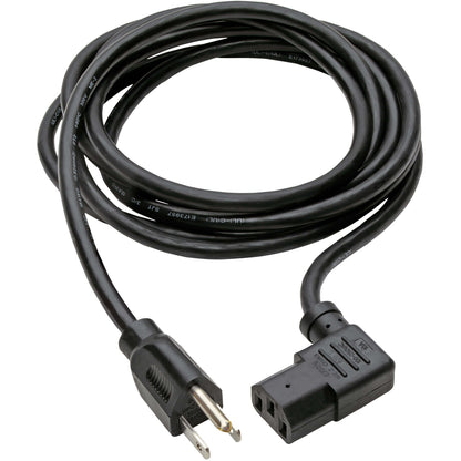 Tripp Lite 14ft Computer Power Cord Cable 5-15P to Right Angle C13 10A 18AWG 14' P006-014-13RA