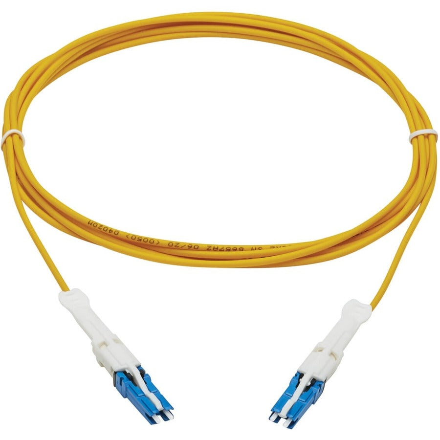 Tripp Lite by Eaton N381C-05M 400Gb Duplex Singlemode 9/125 OS2 Fiber Optic Cable, Yellow, 5 m N381C-05M