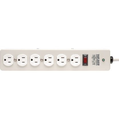 Tripp Lite Waber Surge Protector Strip 6 outlet 6' Cord 1050 Joules DG206