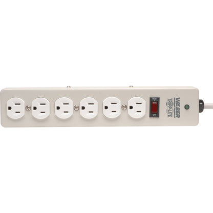 Tripp Lite Waber Surge Protector Strip 6 outlet 6' Cord 2100 Joules DG115-SI