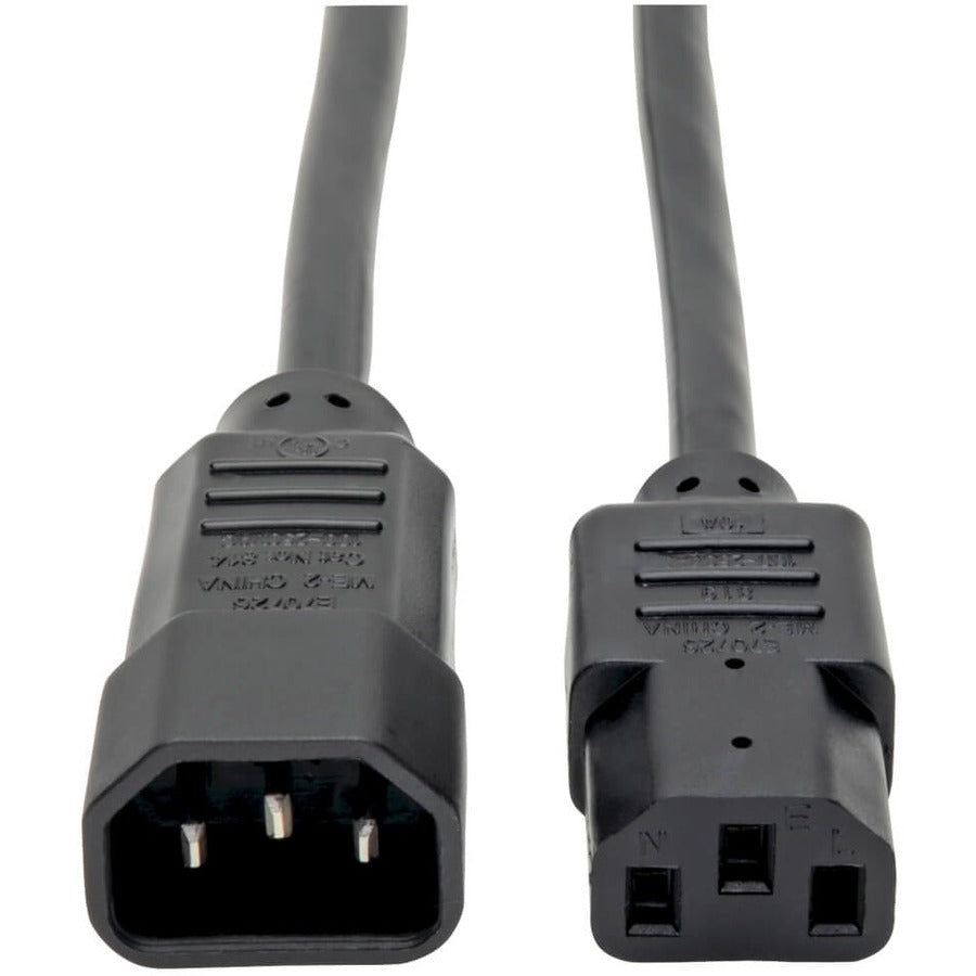 Tripp Lite 15ft Computer Power Cord Extension Cable C14 to C13 10A 18AWG 15' P004-015