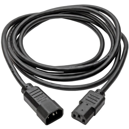 Tripp Lite 15ft Computer Power Cord Extension Cable C14 to C13 10A 18AWG 15' P004-015