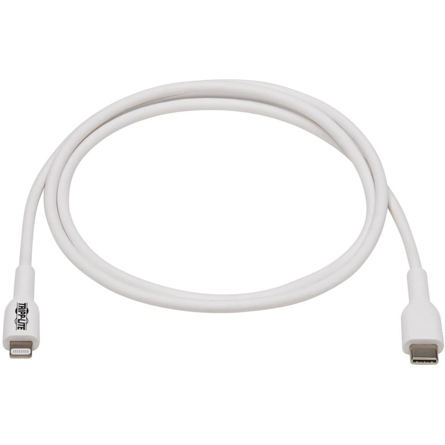 Tripp Lite by Eaton USB-C to Lightning Sync/Charge Cable (M/M), MFi Certified, White, 1 m (3.3 ft.) M102-01M-WH