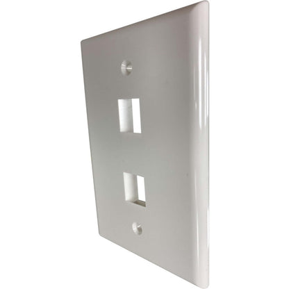 Tripp Lite by Eaton Safe-IT 2-Port Single-Gang Keystone Wall Plate, Antibacterial, Ivory Gloss, TAA N042AB-002-IVG