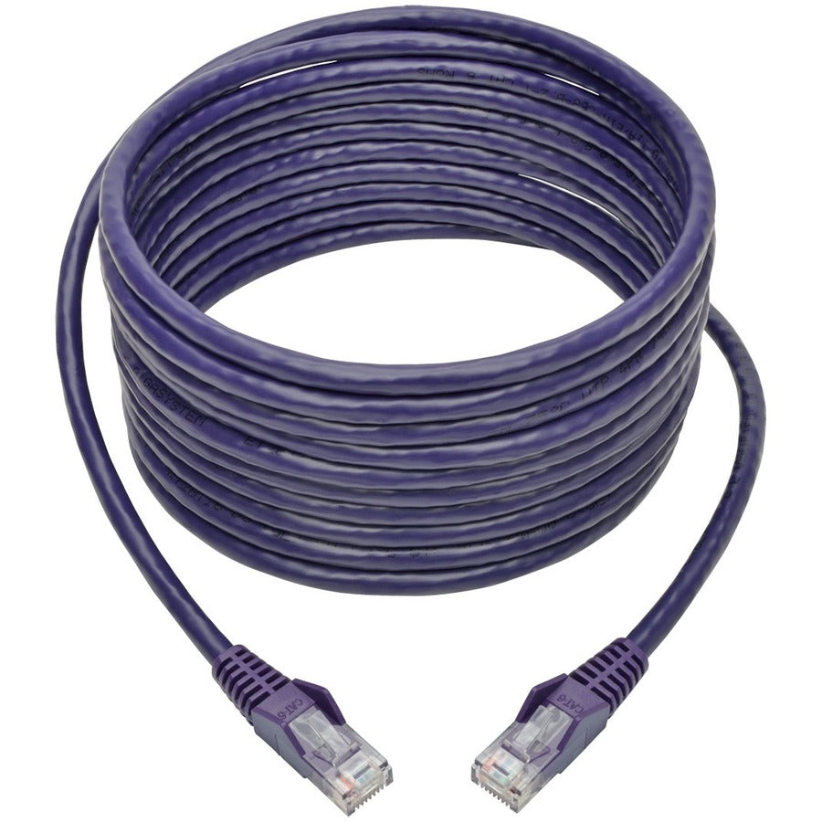 Tripp Lite by Eaton Cat6 Gigabit Snagless Molded UTP Patch Cable (RJ45 M/M), Purple, 20 ft N201-020-PU