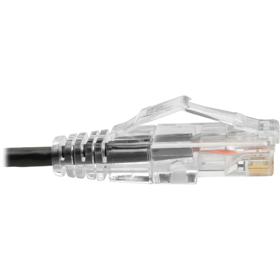 Tripp Lite by Eaton Cat6 UTP Patch Cable (RJ45) - M/M, Gigabit, Snagless, Molded, Slim, Black, 8 in N201-S8N-BK