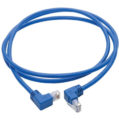 Tripp Lite by Eaton N204-005-BL-UD Cat6 UTP Patch Cable, Up-Angle Male/Down-Angle Male - 5 ft., Blue N204-005-BL-UD