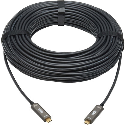 Tripp Lite by Eaton USB-C to USB-C Fiber Active Optical Cable, M/M, Black, 30 m (98 ft.) U420F-30M-V