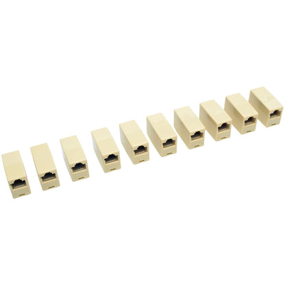 Tripp Lite by Eaton Telephone Straight-Through Modular In-Line Coupler (RJ45 F/F), 10 Pack N033-001-10PK