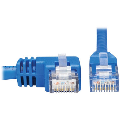 Tripp Lite by Eaton N204-015-BL-LA Left-Angle Cat6 Ethernet Cable - 15 ft., M/M, Blue N204-015-BL-LA