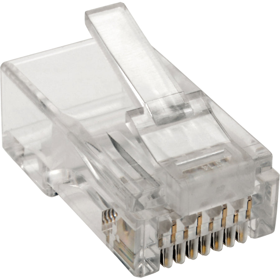 Tripp Lite by Eaton Cat6 RJ45 Modular Plug for Round Stranded UTP Conductor 4-Pair, 100 Pack N230-100-STR