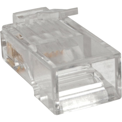 Tripp Lite by Eaton Cat6 RJ45 Modular Plug for Round Stranded UTP Conductor 4-Pair, 100 Pack N230-100-STR