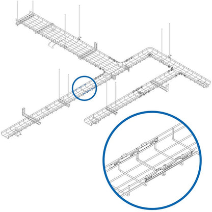 Tripp Lite by Eaton SmartRack SRWBTLCPLRBR Mounting Bar for Cable Tray - Black SRWBTLCPLRBR