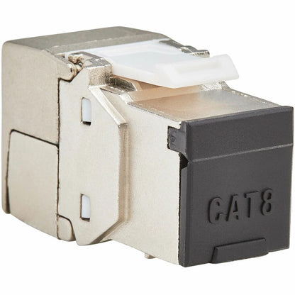 Tripp Lite by Eaton Cat8 STP Shielded Tool-Free Keystone Jack, 568A/568B, TAA N238-SHC8-TF-1