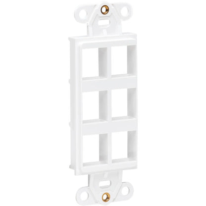 Tripp Lite by Eaton Center Plate Insert, Decora Style - Vertical, 6 Ports N042D-006V-WH