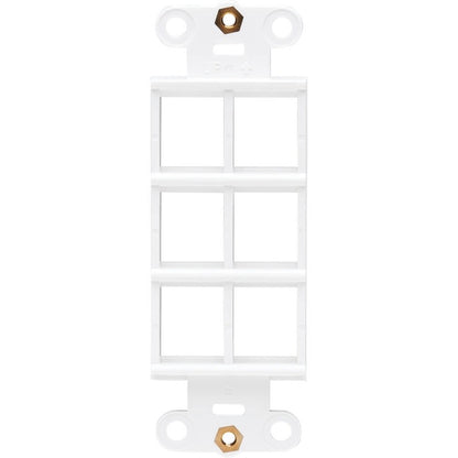 Tripp Lite by Eaton Center Plate Insert, Decora Style - Vertical, 6 Ports N042D-006V-WH