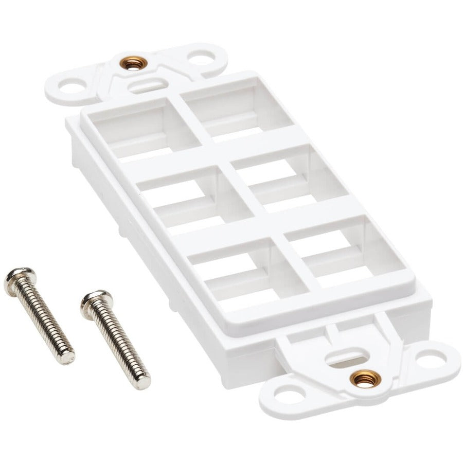 Tripp Lite by Eaton Center Plate Insert, Decora Style - Vertical, 6 Ports N042D-006V-WH