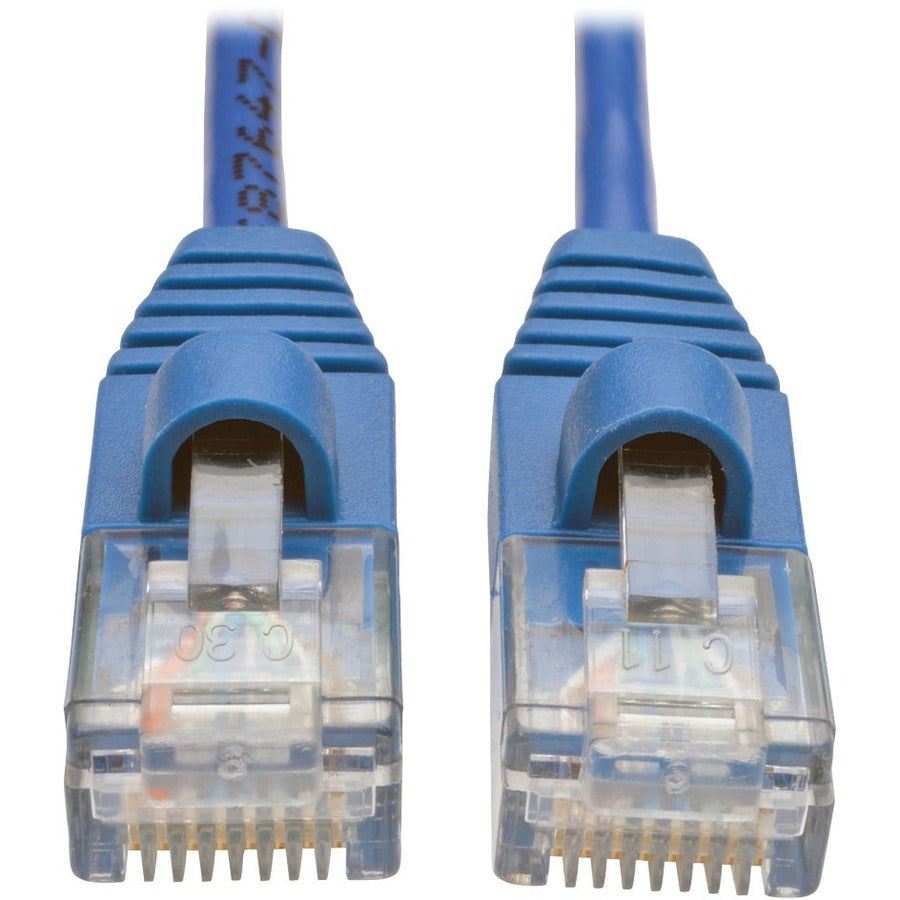 Tripp Lite by Eaton Cat5e 350 MHz Snagless Molded Slim UTP Patch Cable (RJ45 M/M), Blue, 2ft N001-S02-BL