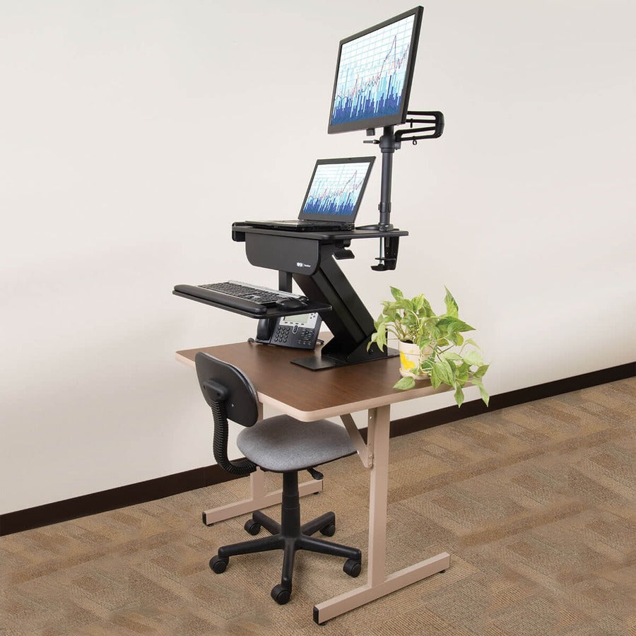 Tripp Lite by Eaton WorkWise Sit-Stand Desk-Clamp Workstation WWSSDC