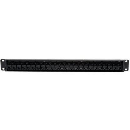 Tripp Lite 24-Port Cat5e Cat5 Feedthrough Patch Panel Rackmount 1URM RJ45 Ethernet TAA N054-024