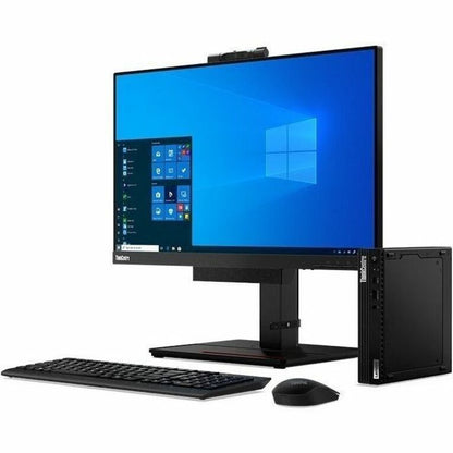 Lenovo ThinkCentre M75q Gen 2 11JN008UUS Desktop Computer - AMD Ryzen 5 PRO 5650GE Hexa-core (6 Core) 3.40 GHz - 16 GB RAM DDR4 SDRAM - 256 GB M.2 PCI Express NVMe SSD - Tiny - Black 11JN008UUS