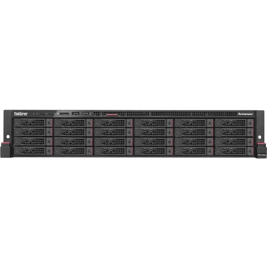 Lenovo ThinkServer RD450 70QW0006UX 2U Rack Server - 1 x Intel Xeon E5-2620 v4 2.10 GHz - 16 GB RAM - Serial ATA, Serial Attached SCSI (SAS) Controller 70QW0006UX