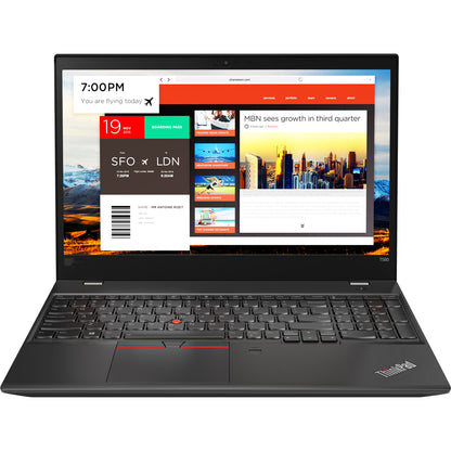 Lenovo ThinkPad T580 20L9001MCA 15.6" Notebook - 1920 x 1080 - Intel Core i7 8th Gen i7-8550U Quad-core (4 Core) 1.80 GHz - 8 GB Total RAM - 256 GB SSD - Graphite Black 20L9001MCA