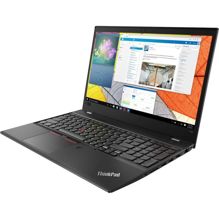 Lenovo ThinkPad T580 20L9001MCA 15.6" Notebook - 1920 x 1080 - Intel Core i7 8th Gen i7-8550U Quad-core (4 Core) 1.80 GHz - 8 GB Total RAM - 256 GB SSD - Graphite Black 20L9001MCA