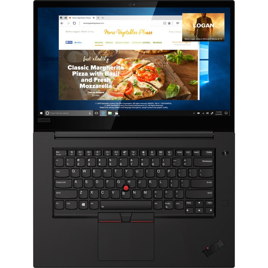 Lenovo ThinkPad X1 Extreme Gen 2 20QV000BUS 15.6" Notebook - 1920 x 1080 - Intel Core i7 9th Gen i7-9750H Hexa-core (6 Core) 2.60 GHz - 16 GB Total RAM - 256 GB SSD - Midnight Black 20QV000BUS