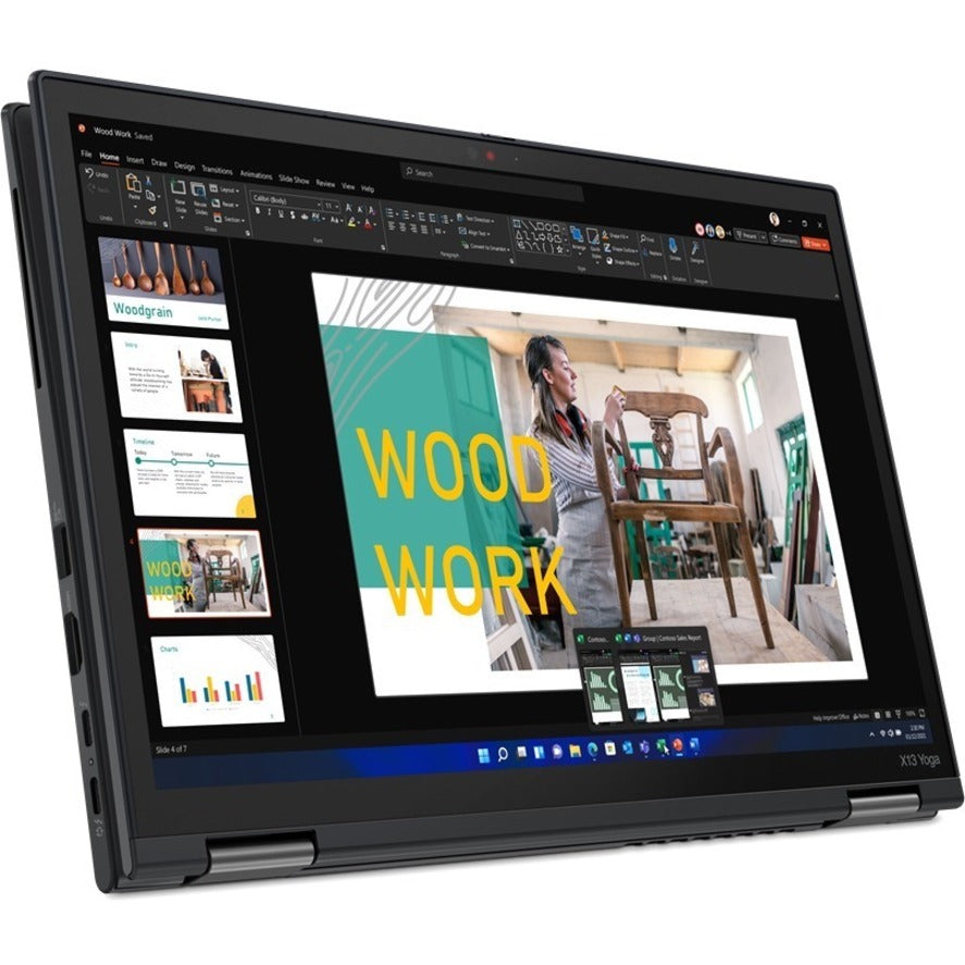 Lenovo ThinkPad X13 Yoga Gen 3 21AW002QUS 13.3" Touchscreen Convertible 2 in 1 Notebook - WUXGA - 1920 x 1200 - Intel Core i7 12th Gen i7-1265U Deca-core (10 Core) - 16 GB Total RAM - 16 GB On-board Memory - 512 GB SSD - Thunder Black 21AW002QUS