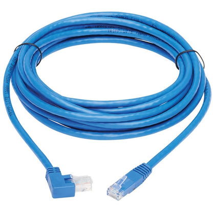 Tripp Lite by Eaton N204-015-BL-RA Right-Angle Cat6 Ethernet Cable - 15 ft., M/M, Blue N204-015-BL-RA