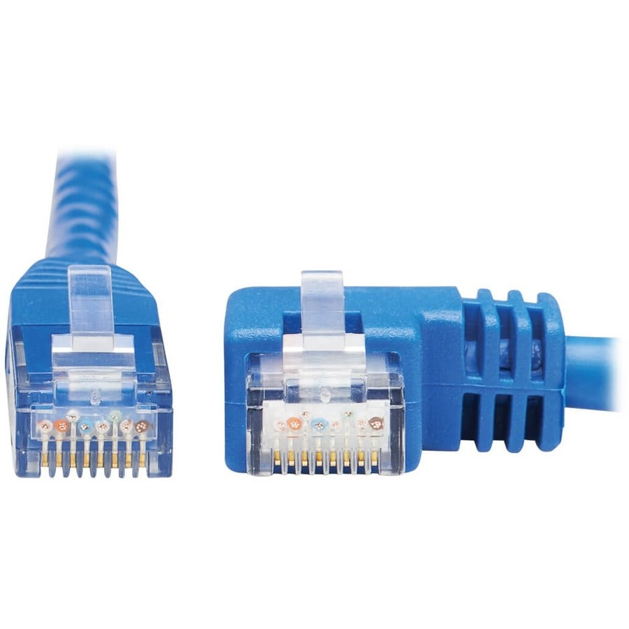 Tripp Lite by Eaton N204-015-BL-RA Right-Angle Cat6 Ethernet Cable - 15 ft., M/M, Blue N204-015-BL-RA