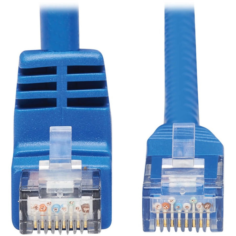 Tripp Lite by Eaton N204-020-BL-DN Down-Angle Cat6 UTP Patch Cable - 20 ft., M/M, Blue N204-020-BL-DN