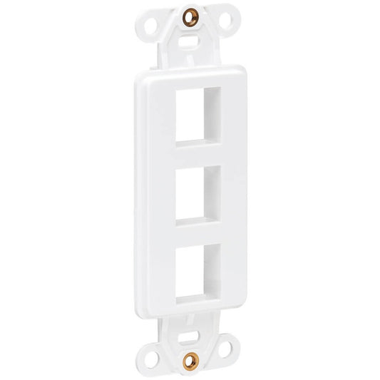 Tripp Lite by Eaton Center Plate Insert, Decora Style - Vertical, 3 Ports N042D-003V-WH