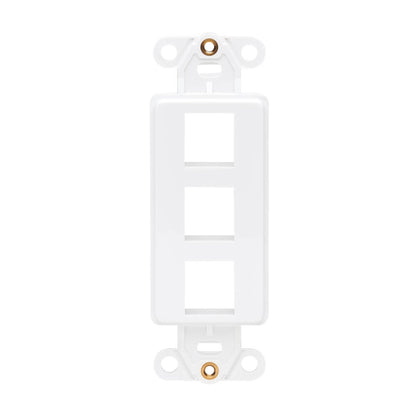 Tripp Lite by Eaton Center Plate Insert, Decora Style - Vertical, 3 Ports N042D-003V-WH