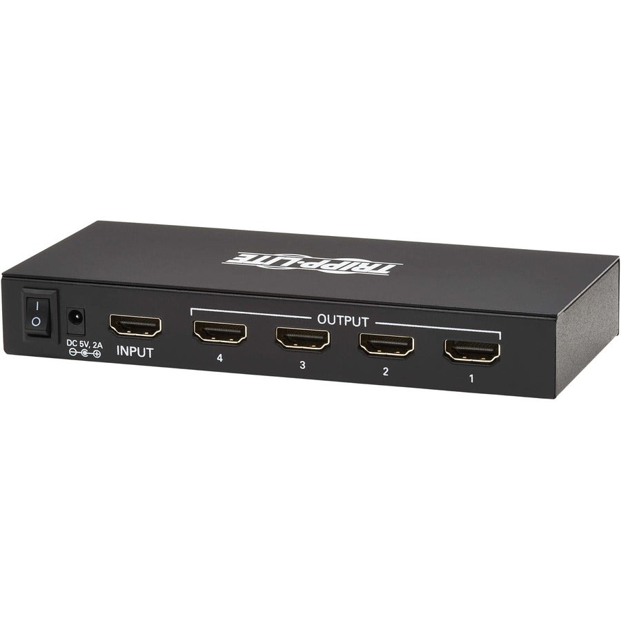 Tripp Lite by Eaton 4-Port HDMI Splitter - UHD 4K, International Plug Adapters B118-004-UHDINT