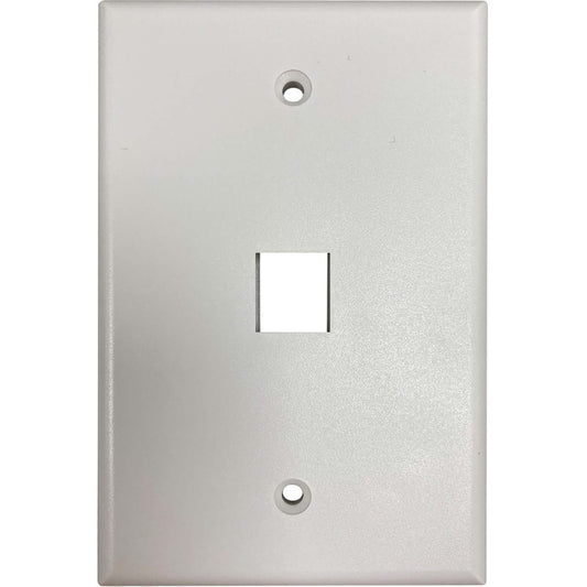 Tripp Lite by Eaton Safe-IT 1-Port Single-Gang Keystone Wall Plate, Antibacterial, Ivory Matte, TAA N042AB-001-IVM