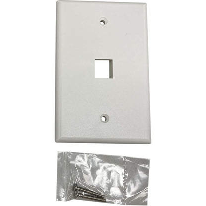 Tripp Lite by Eaton Safe-IT 1-Port Single-Gang Keystone Wall Plate, Antibacterial, Ivory Matte, TAA N042AB-001-IVM