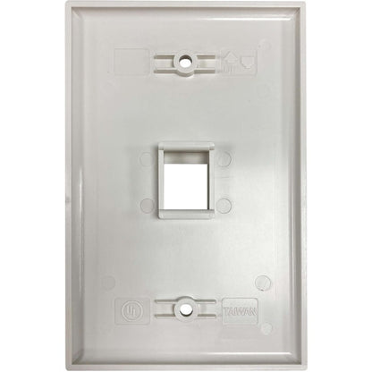 Tripp Lite by Eaton Safe-IT 1-Port Single-Gang Keystone Wall Plate, Antibacterial, Ivory Matte, TAA N042AB-001-IVM