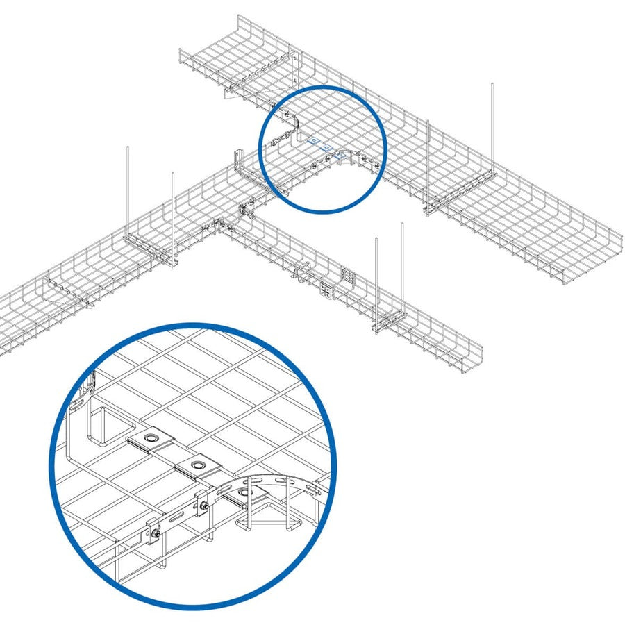 Tripp Lite by Eaton SmartRack SRWBUNVCPLR Mounting Coupler for Cable Tray - Black SRWBUNVCPLR