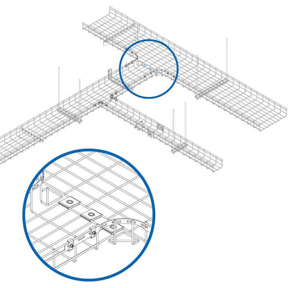 Tripp Lite by Eaton SmartRack SRWBUNVCPLR Mounting Coupler for Cable Tray - Black SRWBUNVCPLR